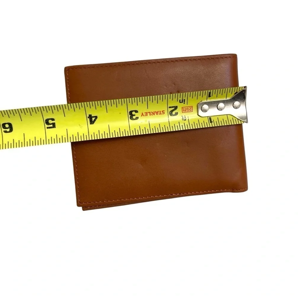 Tumi brown leather mens wallet